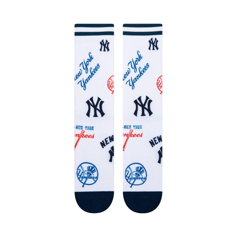MLB New York Yankees Mixed Up Crew Socks - L, 2 of 4