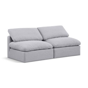 Meridian Furniture,Indulge Linen Textured Fabric Modular Sofa - 1 of 4