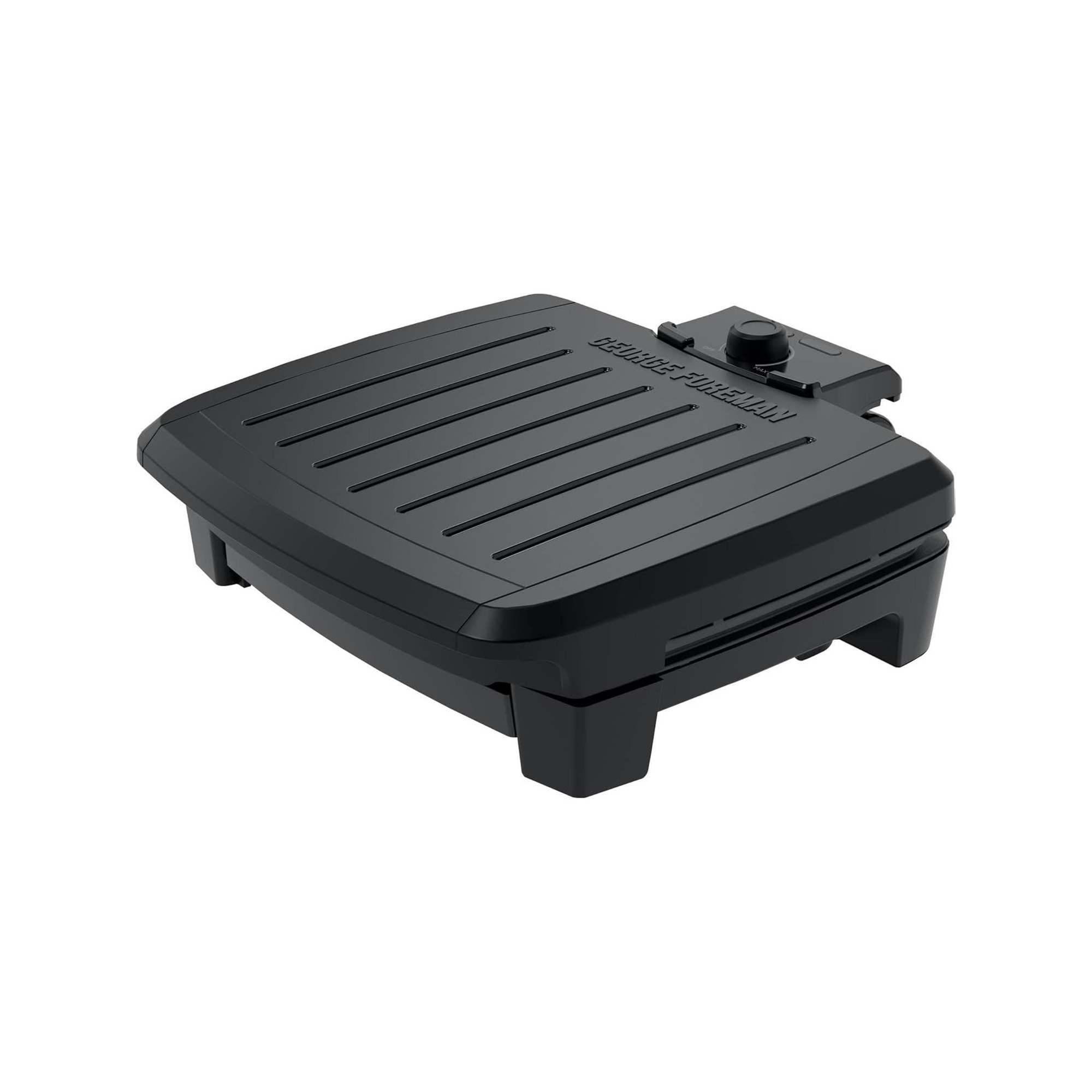 GEORGE FOREMAN Contact Submersible Grill, 5-Serving Grill - Adjustable Temperature Control, Black Plates, Wash the entire grill