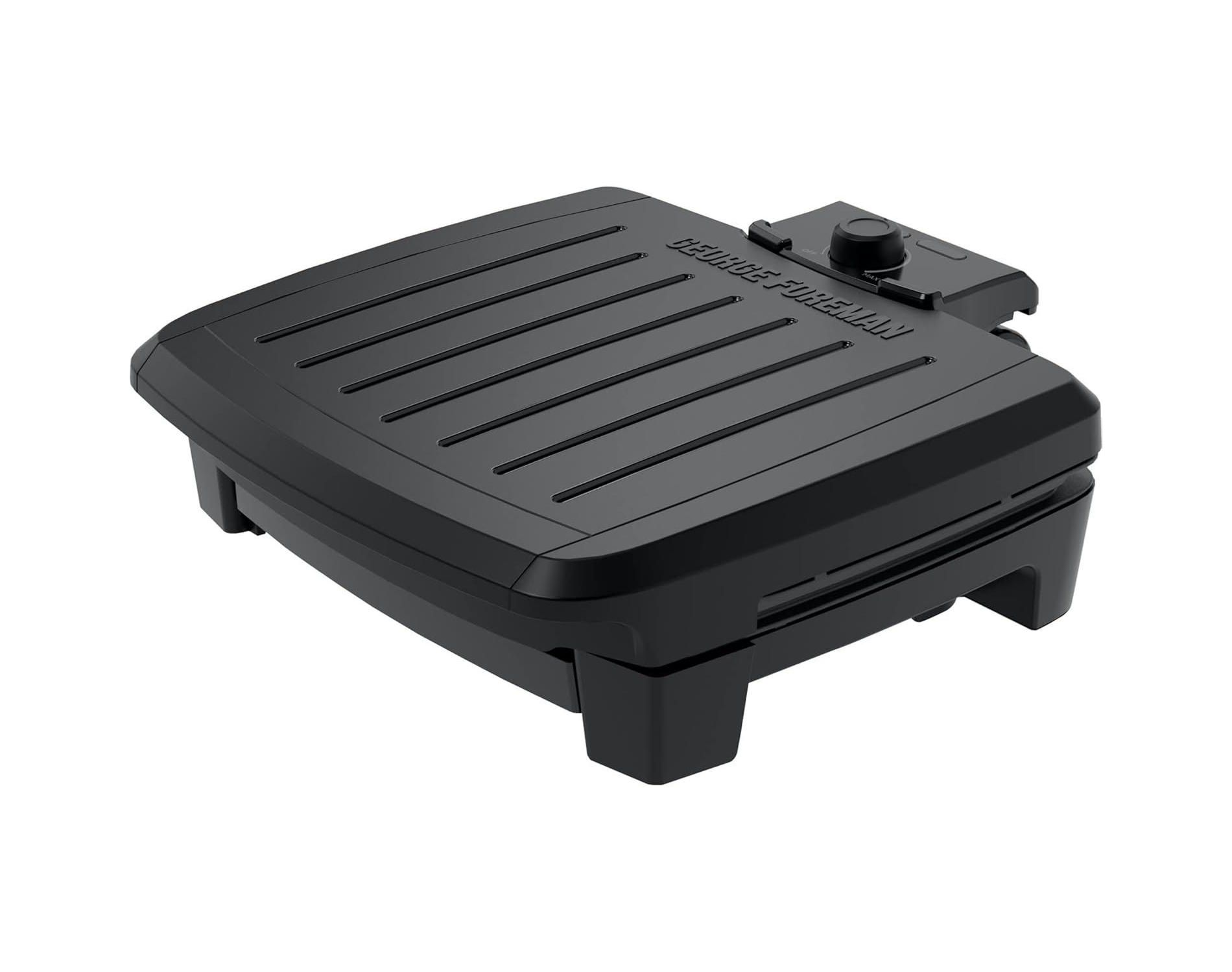 GEORGE FOREMAN Contact Submersible Grill, 5-Serving Grill - Adjustable Temperature Control, Black Plates, Wash the entire grill