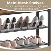 5-Tier Shoe Rack for 20 Pairs - Industrial Storage Organizer with Metal Mesh Shelves, Large Top Surface, for Entryway, Closet, Rustic Brown - 4 of 4