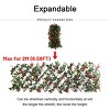 GOTGELIF 79" x 13" Expandable Flower Stand with Silk Flowers Wooden Fence for Gardens, Patios - 3 of 4