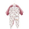 Hudson Baby Infant Girls Cotton Sleep and Play, Mauve Floral Love - 2 of 2