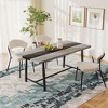HOMCOM Industrial Dining Table for 8 People, 70.9" Long Rectangular Kitchen Table with Large Tabletop and Steel Legs for Dining Room, Distressed Gray - 3 of 4