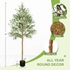 Coucheta Olive Trees Artificial Indoor – Tall Fake Plants with Planter, Faux Olive Tree Large Potted Plant Decor - 4 of 4