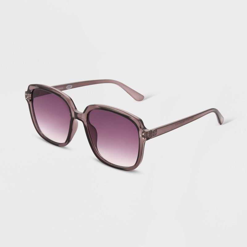 Women&#39;s Shiny Plastic Square Sunglasses- Universal Thread&#8482; Purple, 3 of 4