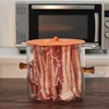 Itopfox Microwave Bacon Cooker with Cover, 2-in-1 Glass Cooking Pot, Microwavable Bacon Grill with Silicone Lid, Easy Clean - 4 of 4