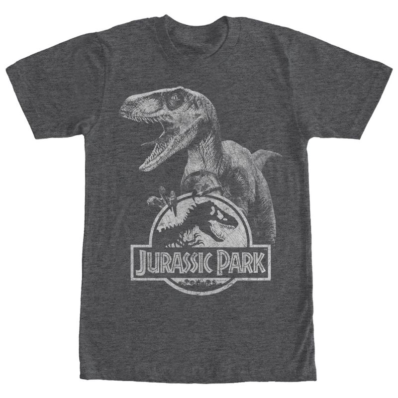 Men's Jurassic Park Raptor Logo T-Shirt, 1 of 5