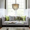 ALOADECOR 6-Lights Modern 3-Tier Round Crystal Fringe Chandelier - 4 of 4