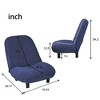 Runesay Modern Blue Lazy Sofa Tatami Balcony Reclining Chair Leisure Sofa - 2 of 4