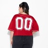 Women's Game Day Cropped Elbow Sleeve V-Neck Athletic Jersey - Wild Fable™ - 3 of 3