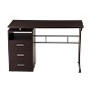 NicBex Home Office Desk 48" L Morden Writing Desk with Drawers, Open Storage Shelf, Elevated Wooden Desktop and Metal Legs for Study and Work - 3 of 4