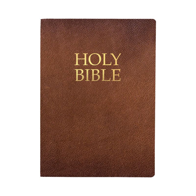 Kjver Holy Bible, Large Print, Acorn Bonded Leather, Thumb Index - (King James Version Easy Read Bible) by  Whitaker House (Leather Bound), 1 of 2