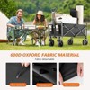 Maggift Trolley and Lawn Cart, 400L Foldable Garden Cart, Large Capacity, Suitable for Beach, Camping, Shopping Garden, Black, 34.5" * 20" * 29.5" - 3 of 4