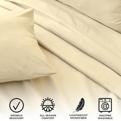 Natural Full Size Ultra Soft Microfiber Sheet Set