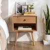Gulches Natural Pine Nightstand - Mid-Century 1-Drawer Storage Table - 2 of 4