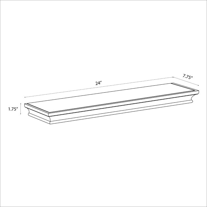Traditional Wall Shelf White - Threshold™, 4 of 11