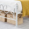 White Twin Bed Frame with Headboard, Heavy-Duty Metal Mattress Foundation with Steel Slats, No Box Spring Needed, Quiet & Durable - 3 of 4