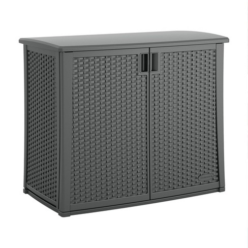 Suncast Lockable Outdoor 2-door Cabinet Deck Box With Adjustable 