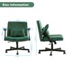 APRILSOUL36.60"Velvet Criss Cross Armrest Office Chair with Wheels - Modern for Home Office, Meditation & Creative Work - 3 of 3