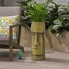 Naysaye Planters, 24" Tall Cast Stone Garedn Planter, Modern Design for Indoor and Outdoor Spaces, Green, 8.75"*8.75"*24" - 2 of 4