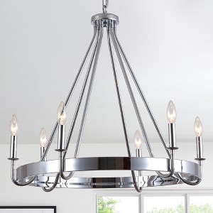 Bella Depot 28" Black Modern Ring Chandelier Adjustable Pendant Light - 1 of 4