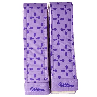 Wilton 2pc Bake Even Cake Strips: Cotton Baking Strips for Even Cakes, Self-Stick, Purple, 35" Length