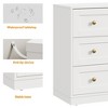 Heynemo 3-Drawer Nightstand, Spacious Bedside Table with Gold Round Knobs, Modern Wooden End Table, Accent Chest of Drawers for Bedroom - 3 of 4
