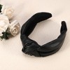 Unique Bargains Cross Knotted PU Leather Non-slip Fashion Wide Headband 1 Pc - 2 of 4