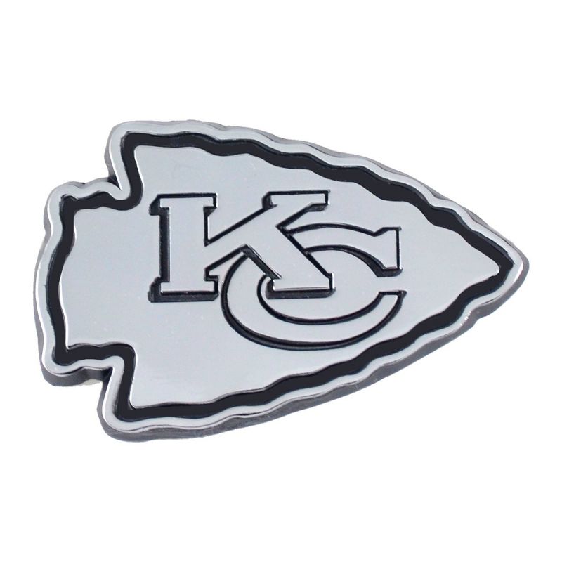 NFL Kansas City Chiefs 3D Chrome Metal Emblem, 1 of 4