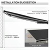 Resenkos Patio Awning, Outdoor Sun Shade Shelter Cover Awnings,16' x 10' Retractable Awning, 280gsm UV Resistant Sunshade Shelter, Brown - 3 of 4