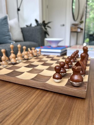 Umbra Wobble Chess Set Walnut