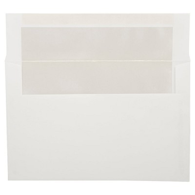 JAM Paper A9 Foil Lined Invitation Envelopes 5.75 x 8.75 White w/Ivory Foil 532412546I
