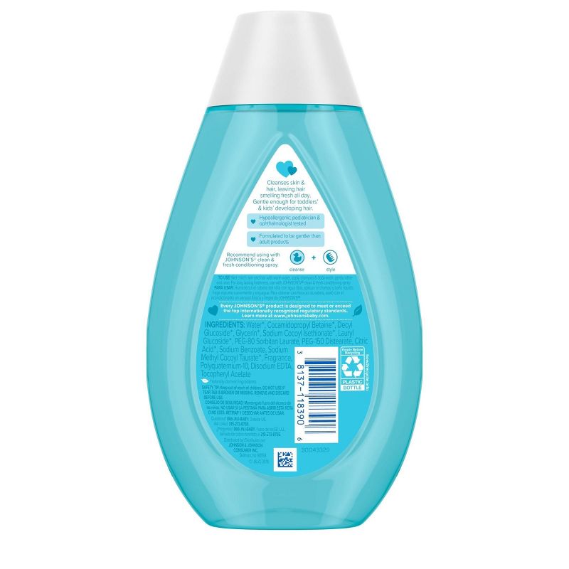 Johnson&#39;s Kids Clean &#38; Fresh Shampoo &#38; Body Wash for Sensitive Skin - 13.6 fl oz, 3 of 11