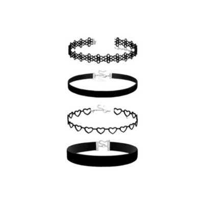 Attop Black Velvet Choker Set Classic Choker Adjustable Gothic Choker Accessories