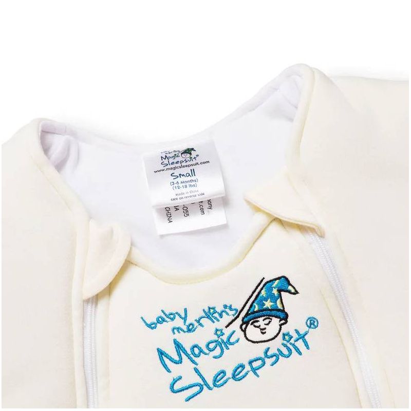 Baby Merlin&#39;s Magic Sleepsuit Wearable Blanket - Cotton - L - Cream, 3 of 4