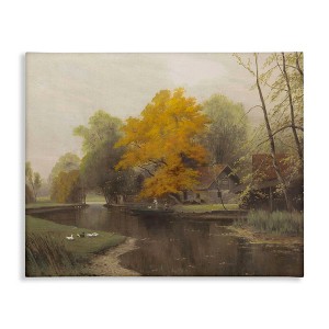 Stupell Industries Vintage Fall By The River Canvas Art - 1 of 4
