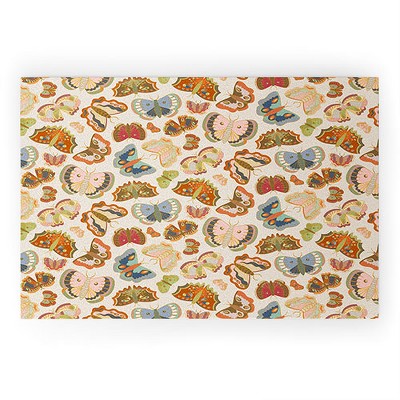 Sewzinski Magic Moths Looped Vinyl Welcome Mat - Society6