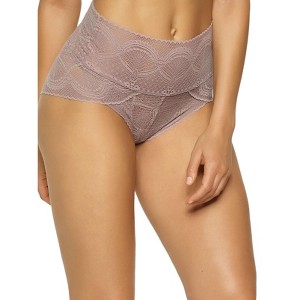 Felina | Finesse Modern Mock-Wrap Brief | Panty | Lace | Full Coverage | Comfort - 1 of 2