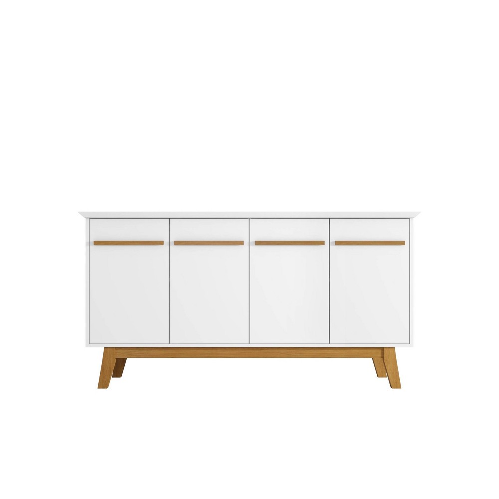 Photos - Storage Сabinet 62.99" Yonkers Sideboard White - Manhattan Comfort