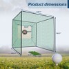 VisioGear Lawn Sports Sets 10FT Golf Practice Net Cage with Metal Frame Hitting Net Kit Indoor Outdoor, Black, 118.11"*118.11"*118.11" - 2 of 4