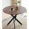 NicBex 42.1 Inch Mid-Century Round Dining Table with Cross Leg for 4-6 People,Dining Room,Living Room - 2 of 4