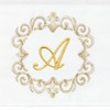 Linum Home Textiles 100% Turkish Cotton MONICA Gold Thread 2PC Embellished Hand Towel Set - 4 of 4