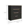 Drawer Dresser 35"H, Four Drawers, Superior Top, Black / Light Oak - 4 of 4