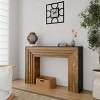 Modern Wood Console Table with Two Tone Finish,47" Narrow Entryway Console Table,Console Table for Living Room or Hallway-Cuddlewood - 2 of 4