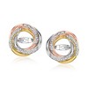 Ross-Simons 0.10 ct. t.w. Diamond Swirl Earring Jackets in Tri-Colored Sterling Silver - 3 of 4