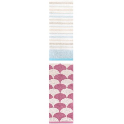 REGALWOVEN Cotton Absorbent Soft Decorative Hand Towel for Bathroom 13" x 29"/13" x 27" 2 Pcs
