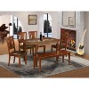 Dinette Set 6 Piece - Rectangular Dining Table with Chairs - Modern Kitchen Table Set for 4 - Elegant Home Furniture - 2 of 4