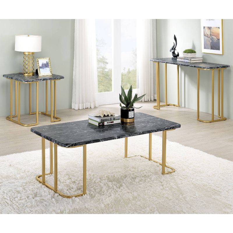 Trillick Faux Marble Top Sofa Table - miBasics, 4 of 8