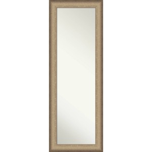 19" x 53" Non-Beveled Elegant Brushed Bronze Full Length on The Door Mirror - Amanti Art - 1 of 4